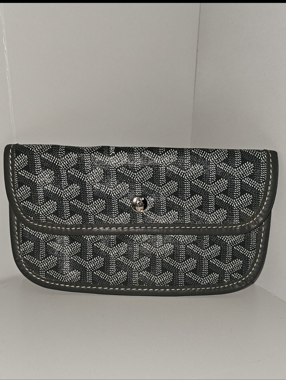 Goyard Saint Louis Pouch Black Patterned Women's Clutch Wallet Designer Y2k Logo